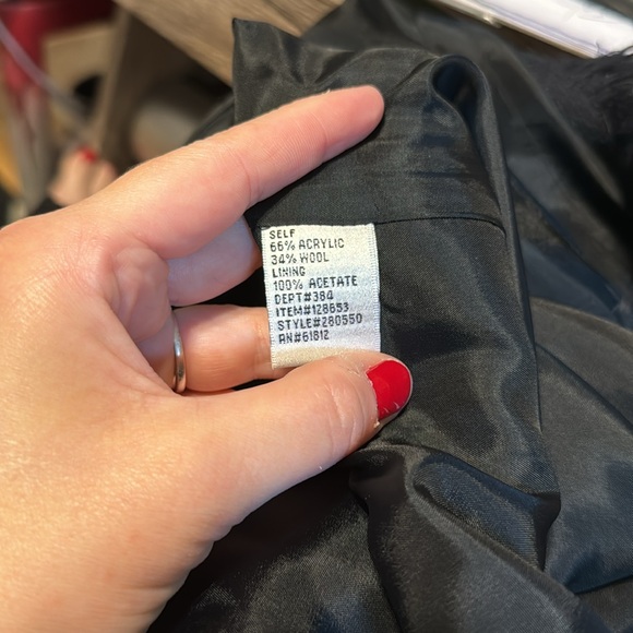 Yves Cossette Depeche Mode Wool Blend Textured Button Shift Dress size 8 - Picture 13 of 14